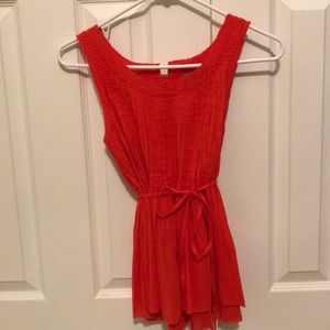 Anthropologie Orange Summer Blouse Size 4